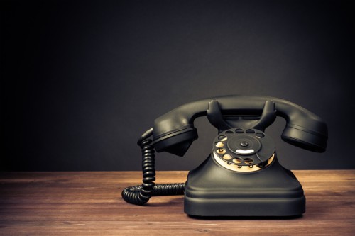 Contact background with telephone theme