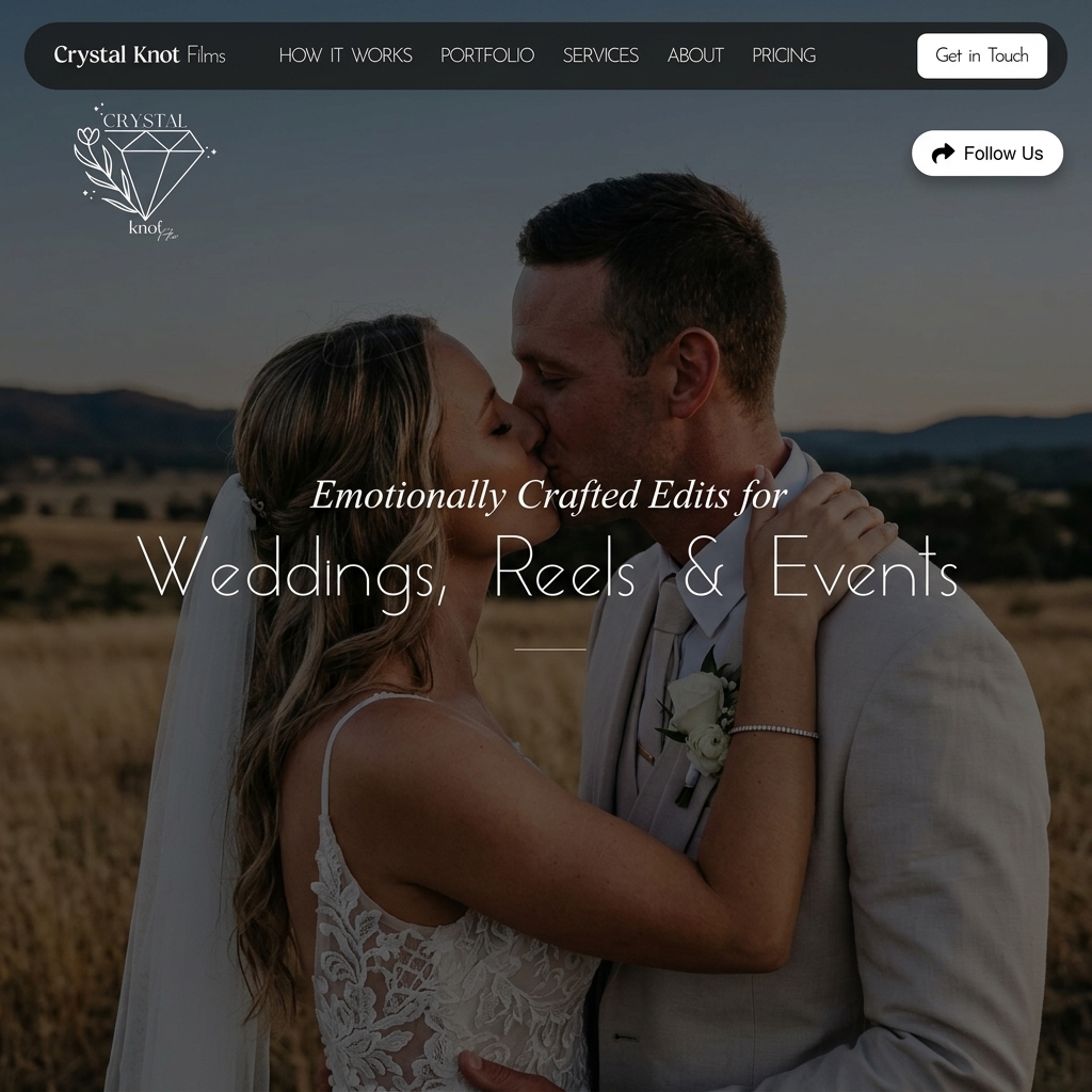 Crystal Knot Films wedding website